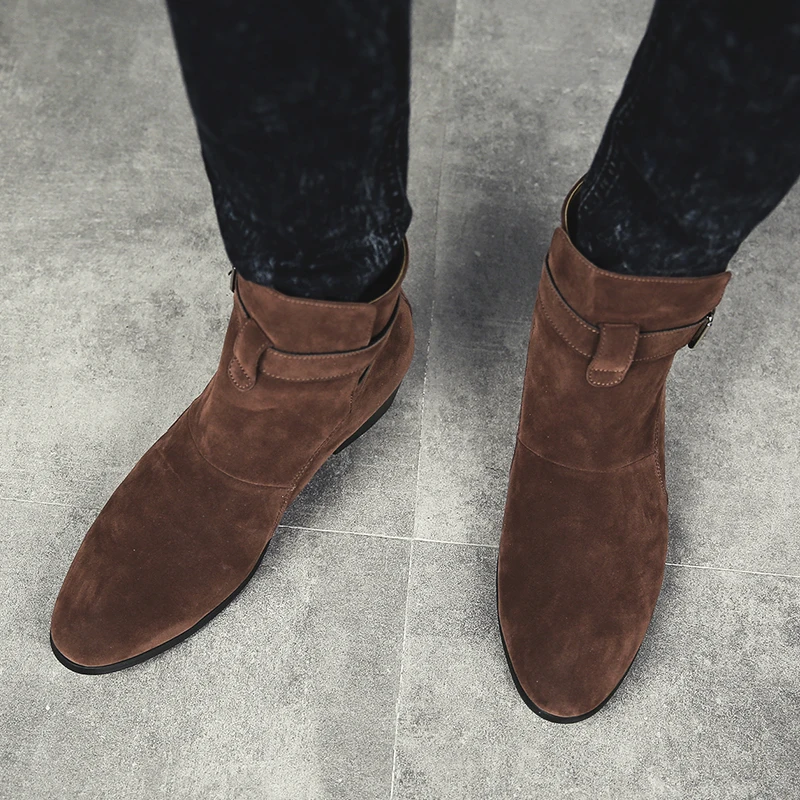 Мужские демисезонные зимние ботинки челси на молнии мужские супер крутые