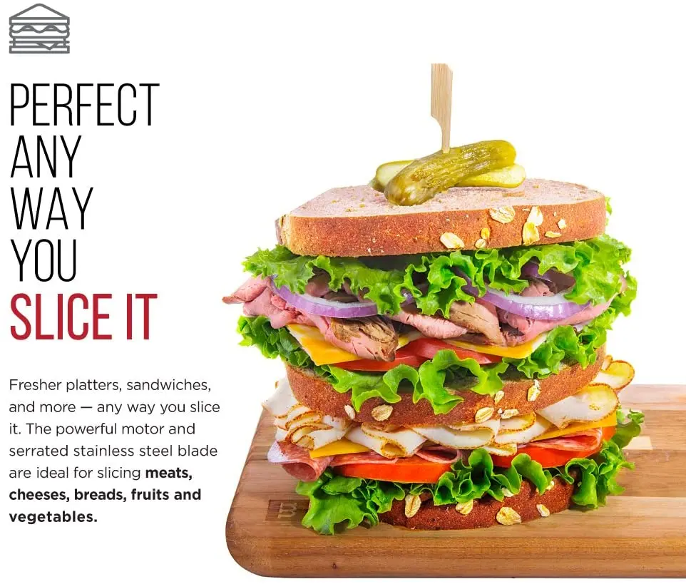 

Electric Food Slicer machine, Adjustable Slice Thickness, Stainless Steel Blade,Household Lamb slice meat Slices of bread,