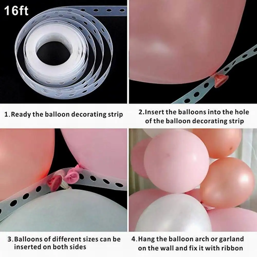 

Pink Balloon Arch Garland Kit White Pink Gold Confetti Latex Balloons Baby Shower Wedding Birthday Party Decorations