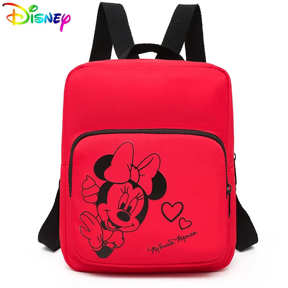 Детские школьные ранцы Disney для девочек и мальчиков, легкий рюкзак с принтом Минни Маус, водонепроницаемый милый студенческий рюкзак