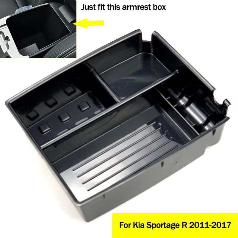 

For Kia Sportage R 2011-2017 Car Central Armrest Box storage box Tray Interior Accessories Stowing Tidying modified style