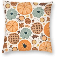 cute autumn pattern decorative pillow covers 18 x 18 throw pillow case for living room soft solid cushion case