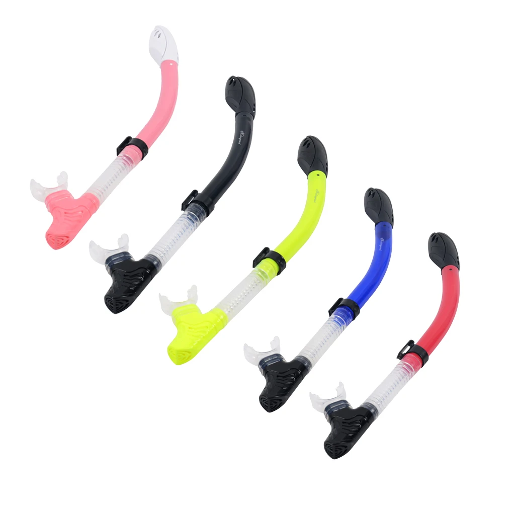 

Flexible Full Dry Snorkel Scuba Diving Spearfishing Snorkeling Breathing Tube with Silicone Mouthpiece Purge Valve
