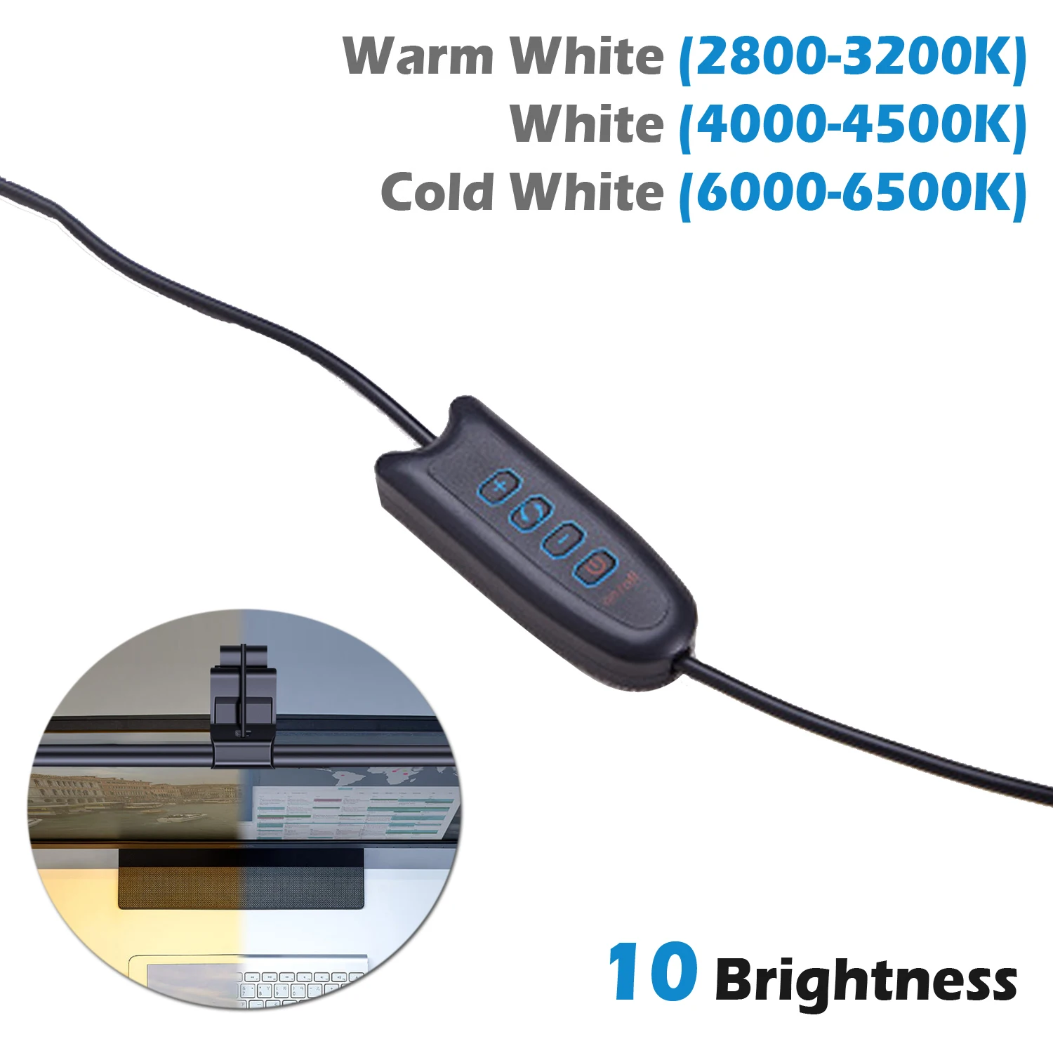Adjustable LED ScreenBar Light Eye-Friendly Dimmable Reading Desk Lam USBPowered | Инструменты