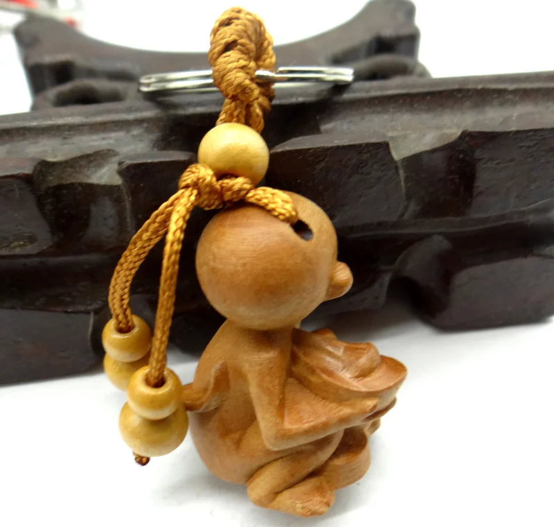 Новинка хит продаж деревянная подвеска в виде обезьяны зодиака брелок для ключей