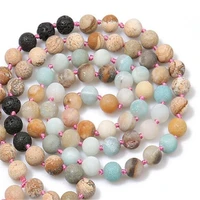 natural amazonite necklace 108 buddha beads bracelet restore colorful handmade beaded seven chakras souvenir chic chakra energy