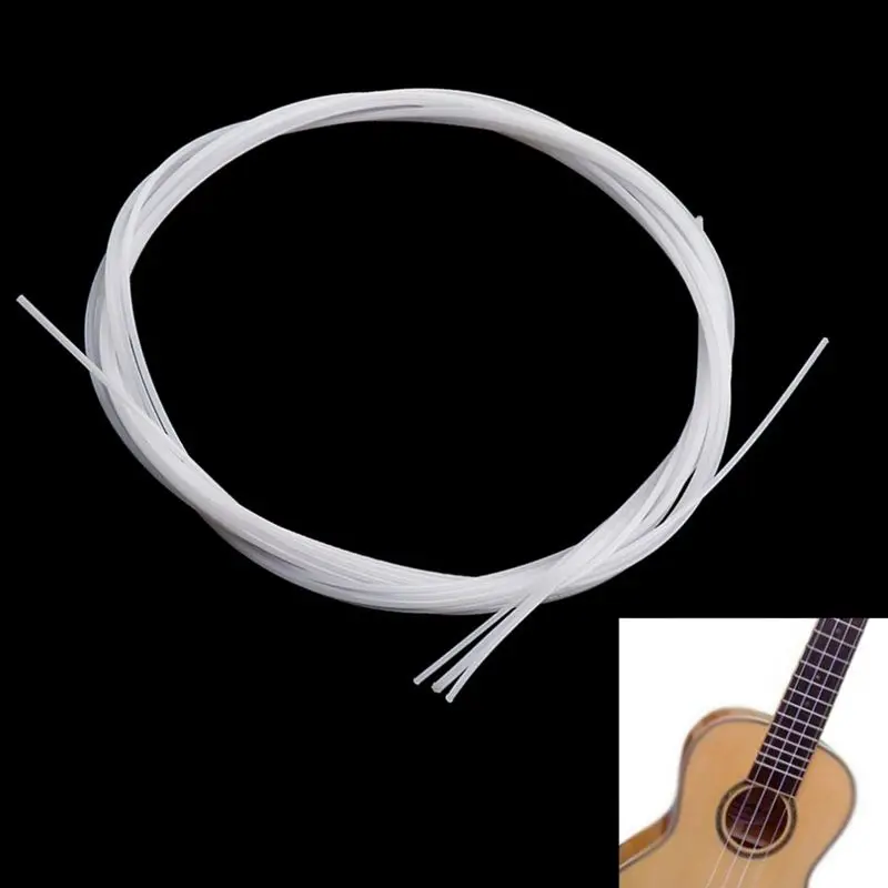 4 шт./компл. белый прочный нейлон Струны для укулеле запасные части струнных