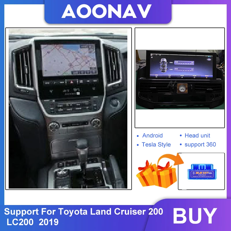 Автомагнитола 2 Din Android GPS сенсорный экран головное устройство для TOYOTA LAND CRUISER 200 LC200