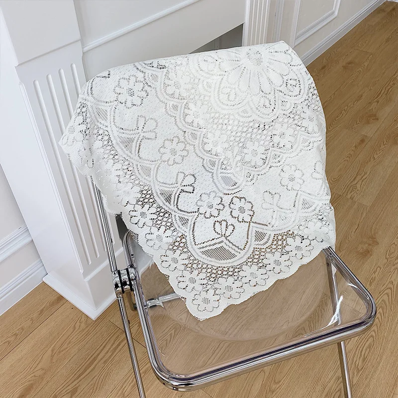Vintage Lace Table Cloth Light Beige Cafe Restaurant Literary Bbackground Decorative ins Style Tablecloth | Дом и сад