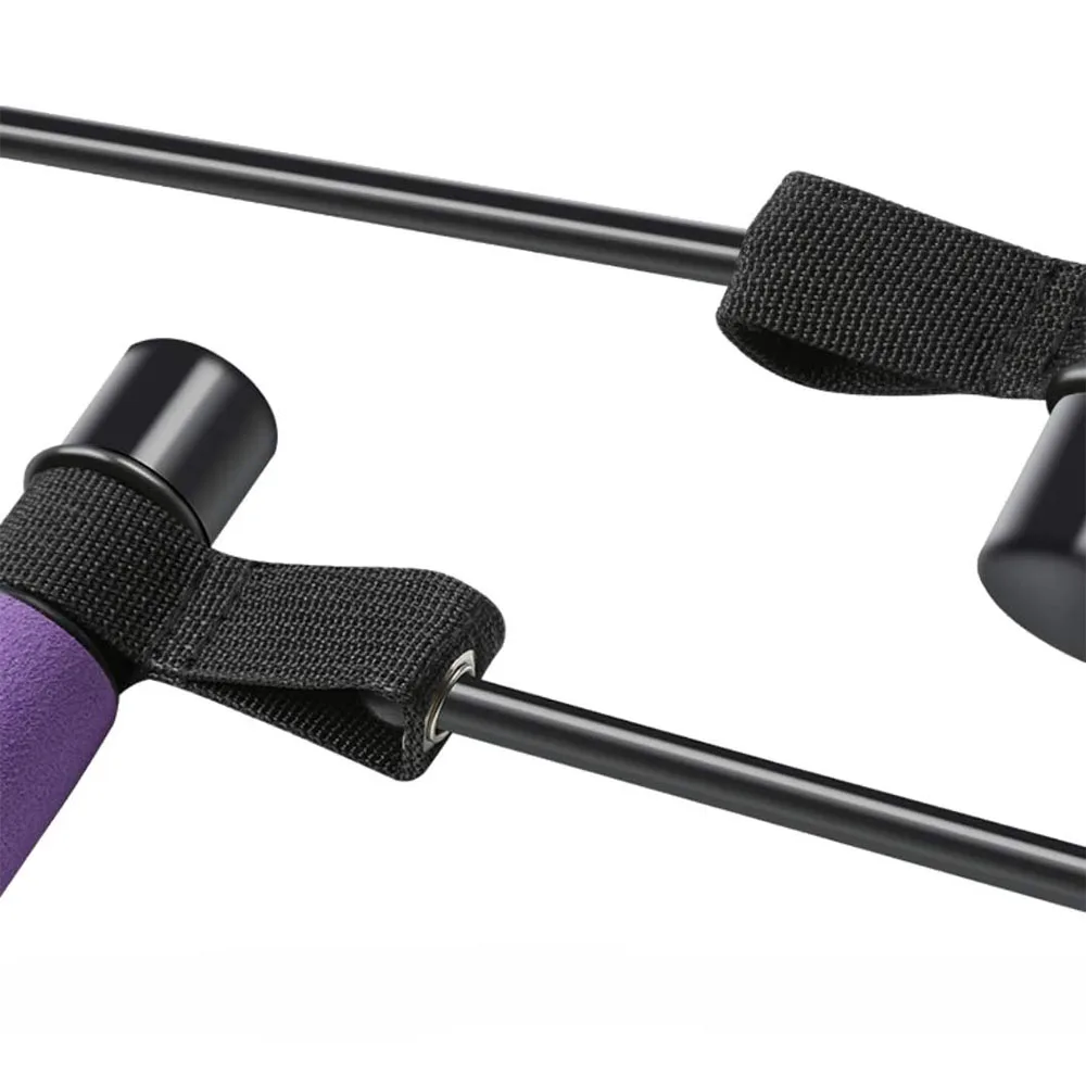 Pilates Exercise Stick Resistance Bands Yoga Strap Bar Kit Folded Fitness Home Gym Elastic Loop Body Building Workout Equipment | Спорт и