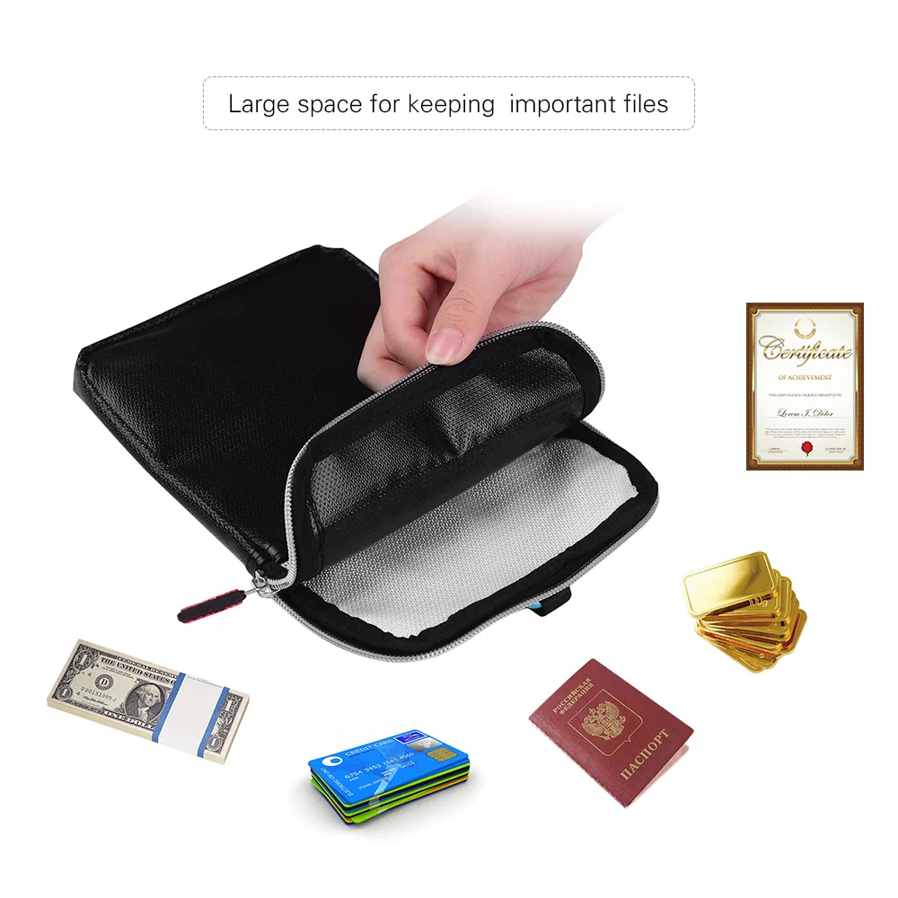 Противопожарные сумки для документов Водонепроницаемый Жидкий силиконовый