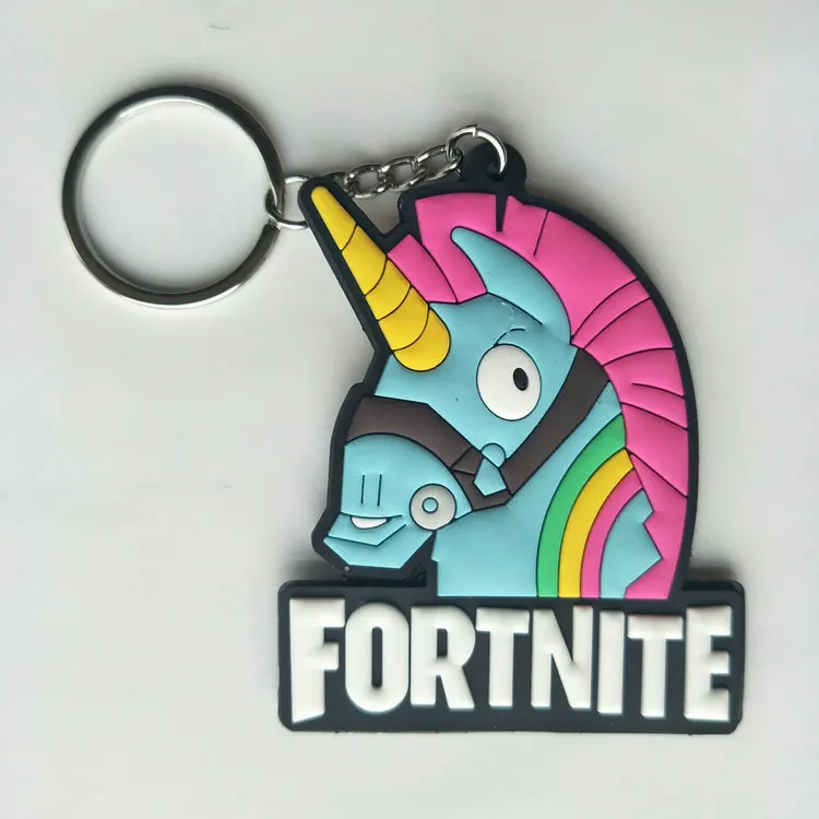 Game Keychain Fortnite Key Chain Cover Cute Kid Silicone KeyChains Men Women Funny Fortress Night Holder Caps Child Gift | Игрушки и