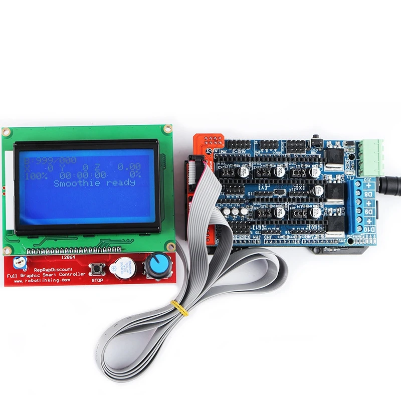 Clone Re Arm 32 бит материнская плата Ramps 1 5 и 12864 ЖК дисплей с драйвером Tmc2208 для деталей