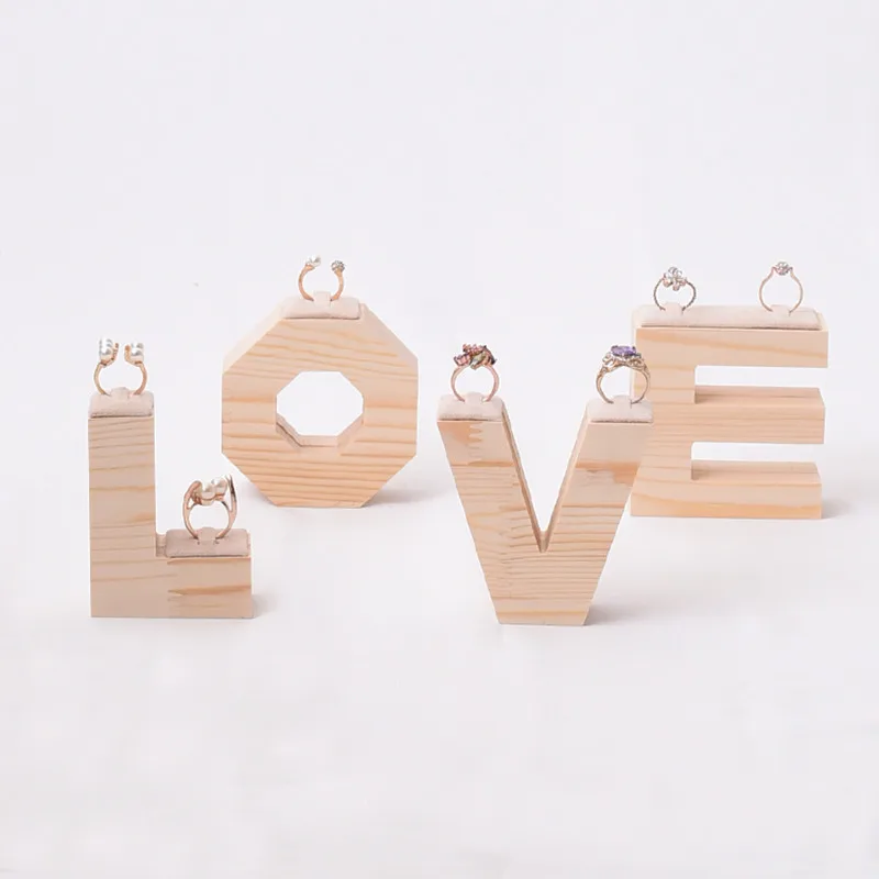 Деревянная витрина органайзер для ювелирных изделий|Подставки хранения и