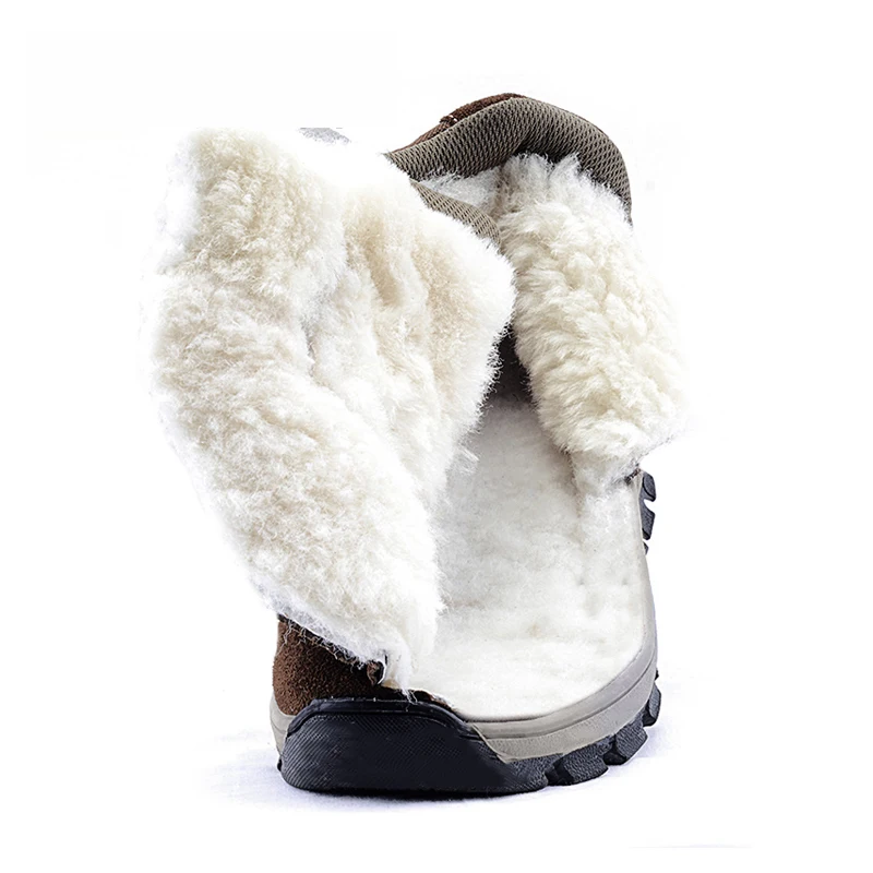 Мужские зимние ботинки Зимняя обувь из натуральной кожи 2020 Теплые мужские 100% - Фото №1