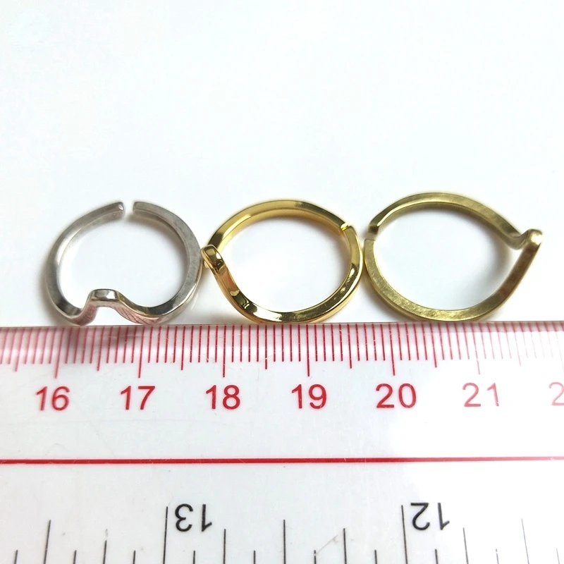 

5pcs Gold Silver Bronze Plated Irregular Opening Adjustable Rings for Girls Finger Jewelry Hip Hop Punk Style Lovers Gift Y