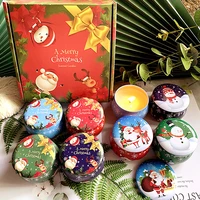 christmas candle gift box set tin scented candle scented candles christmas gifts living room study home decoration scented wax
