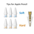 Кончики для карандашей Apple Pencil 1-го2-го поколения, 4612 шт. кончик для карандаша Apple Nib для стилус для iPad, 2BHB как мягкие, так и твердые