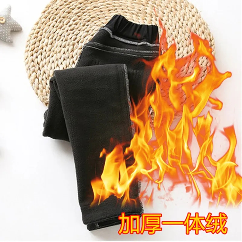 

New Brand Winter girls Jeans Thicken baby Jeans Warm Kids Trousers Elastic Waist Demin Pants For Children Causal Baby Jeans