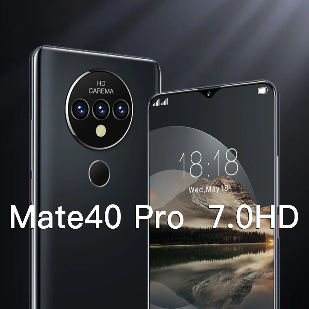 

Global Version Mate40 pro 7.0 Inch Big Screen Andriod Mobile Phone 10 Core 4800mAh Double SIM Card Smart Phone MTK6779 Celular