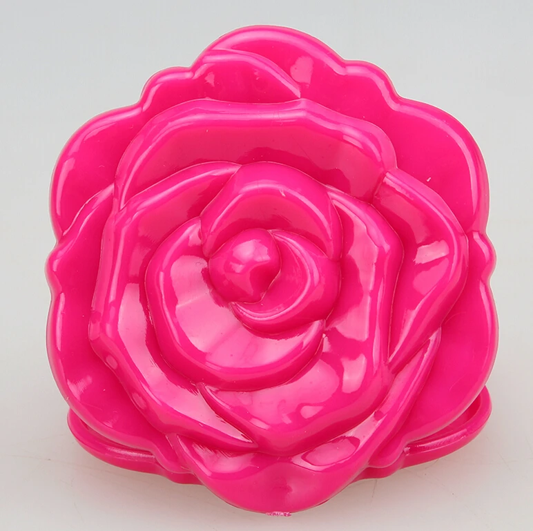 Rose 100 шт Путешествия Мини Винтажные розы складное косметическое зеркало роскошное складное карманное двухстороннее 3d розовое зеркало для макияжа - Цвет: Rose