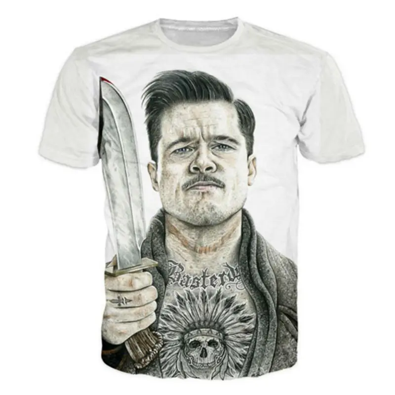 Креативные мужские футболки с 3D принтом Мужская футболка рисунком Keep The Knife