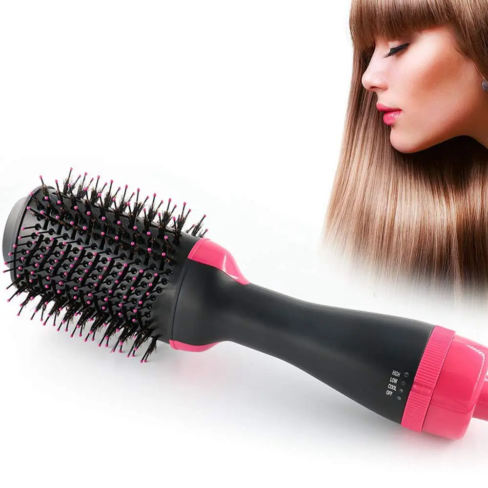 

3-in-1 Hot Air Brush Hair Dryer Styler Volumizer Multi-functional Salon Negative Ion Hair Straightener & Curly Hair Hot Air Comb