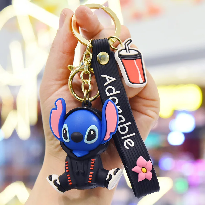 Брелок для ключей Disney Подвесные брелки из ПВХ с рисунком Микки и Минни подарок на