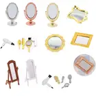 Аксессуары для ванной комнаты, 145 шт., металлический практичный миниатюрный винтажный расчесыватель для волос, зеркало, масштаб 112, кукольная мебель, игрушка
