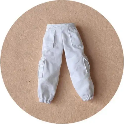 white pant Кукла Blyth одежда комбинезоны брюки сетка футболка пальто для OB24, Licca, Pullip, Barbies, Blyth Брюки Одежда для 1/6 кукла аксессуары - Цвет: white pant