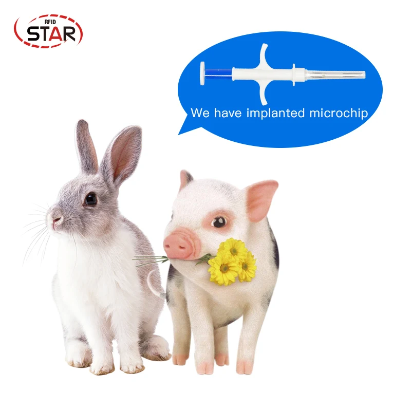 10pcs 2.12*12mm FDX-A microchip Animal RFID Microchip Syringe Pet 125khz Implant Kit Dog ID injector | Безопасность и защита