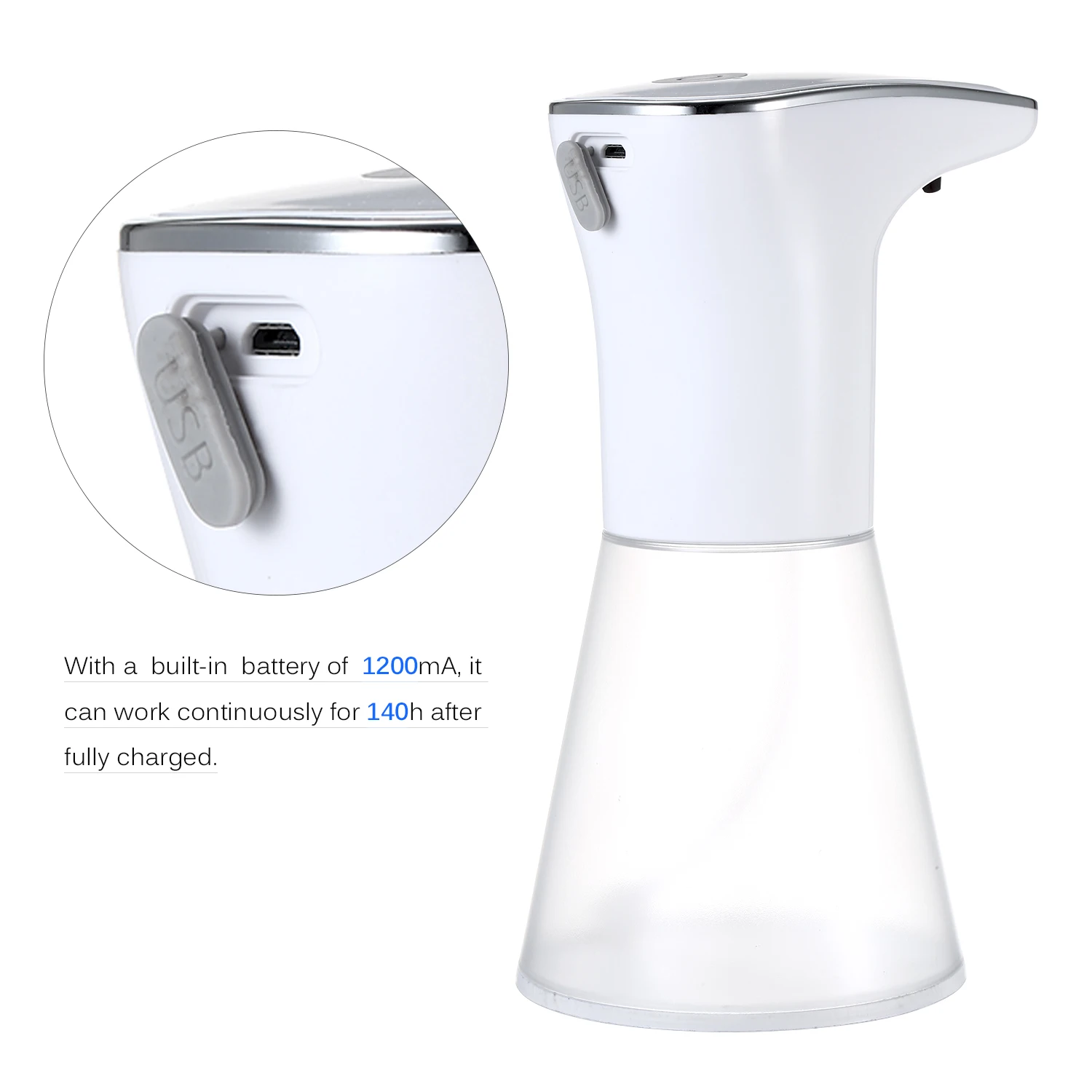 350 мл автоматический индукционный пены дезинфицирующее опрыскиватель USB пенясь