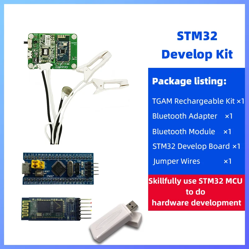 Модуль STM32 TGAM для Arduino комплект разработки EEG датчик мозговой волны с TGAT1