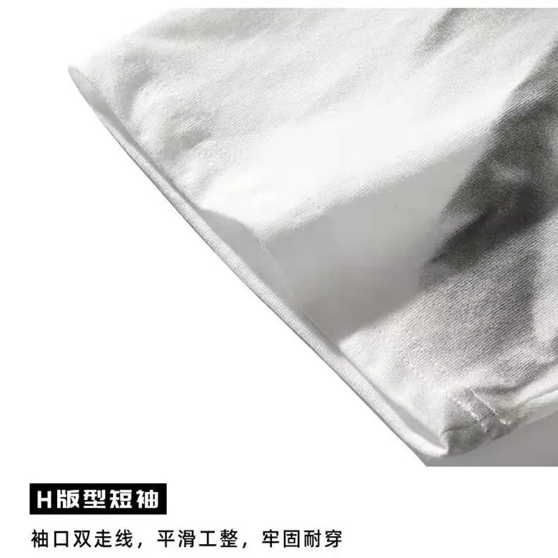 

2021 Summer popular logo Short Sleeve T-Shirt Loose Fashion Necklace Decorate Casual Men's Wear