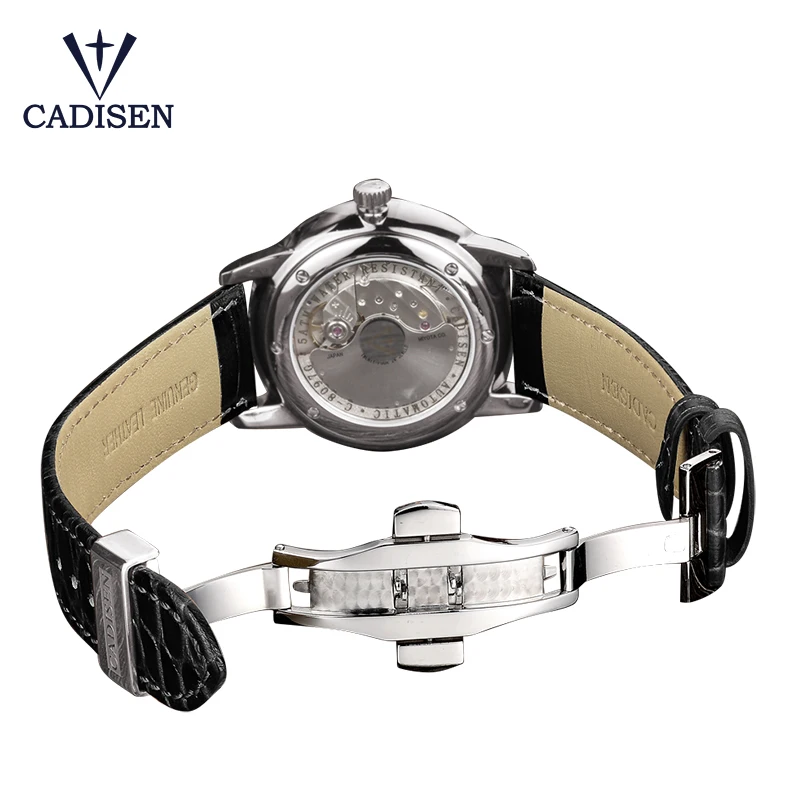 

CADISEN Men Watches Automatic Mechanical Wrist Watch MIYOTA 9015 Top Brand Luxury Real Diamond Watch Curved Sapphire Glass Clock