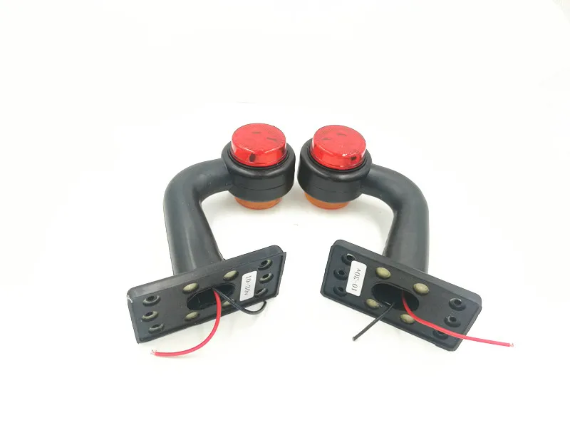 1 пара 2 ''10-30 V светодиодный резиновый стебель световые маркеры Контурные лампы индикаторные огни внешние фонари заднего хода для прицепов грузовых автомобилей