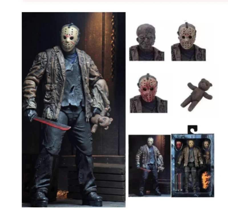 7 дюймов 2019 новый тип NECA Freddy Jason FVJ Ultimate Voorhees ПВХ фигурка игрушка модель ужаса