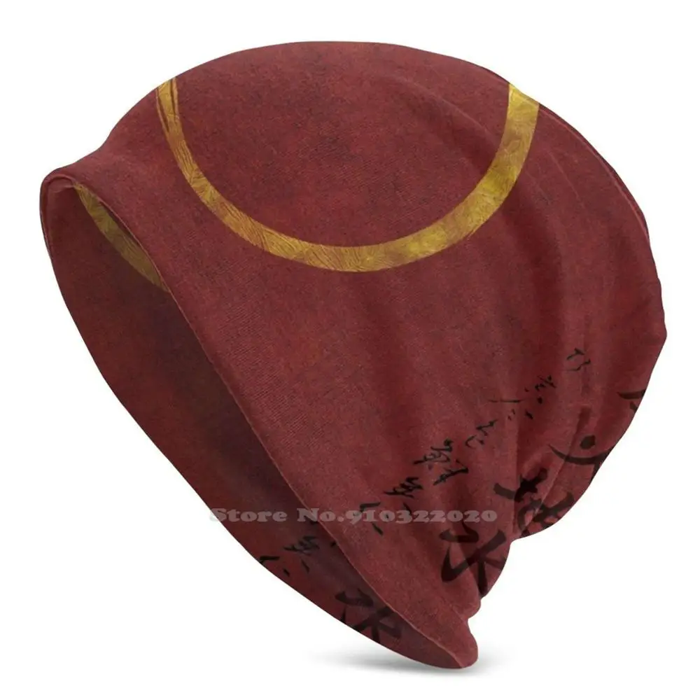 

Японская золотистая и Красная Зимняя теплая вязаная шапка S, мужская шапка Enso, бесшовный узор, геометрический узор, батик этник племенной