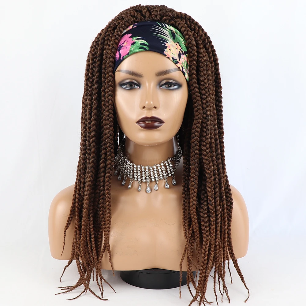 Парики на голову Длинные вязаные крючком волосы плетеные парики коричневые