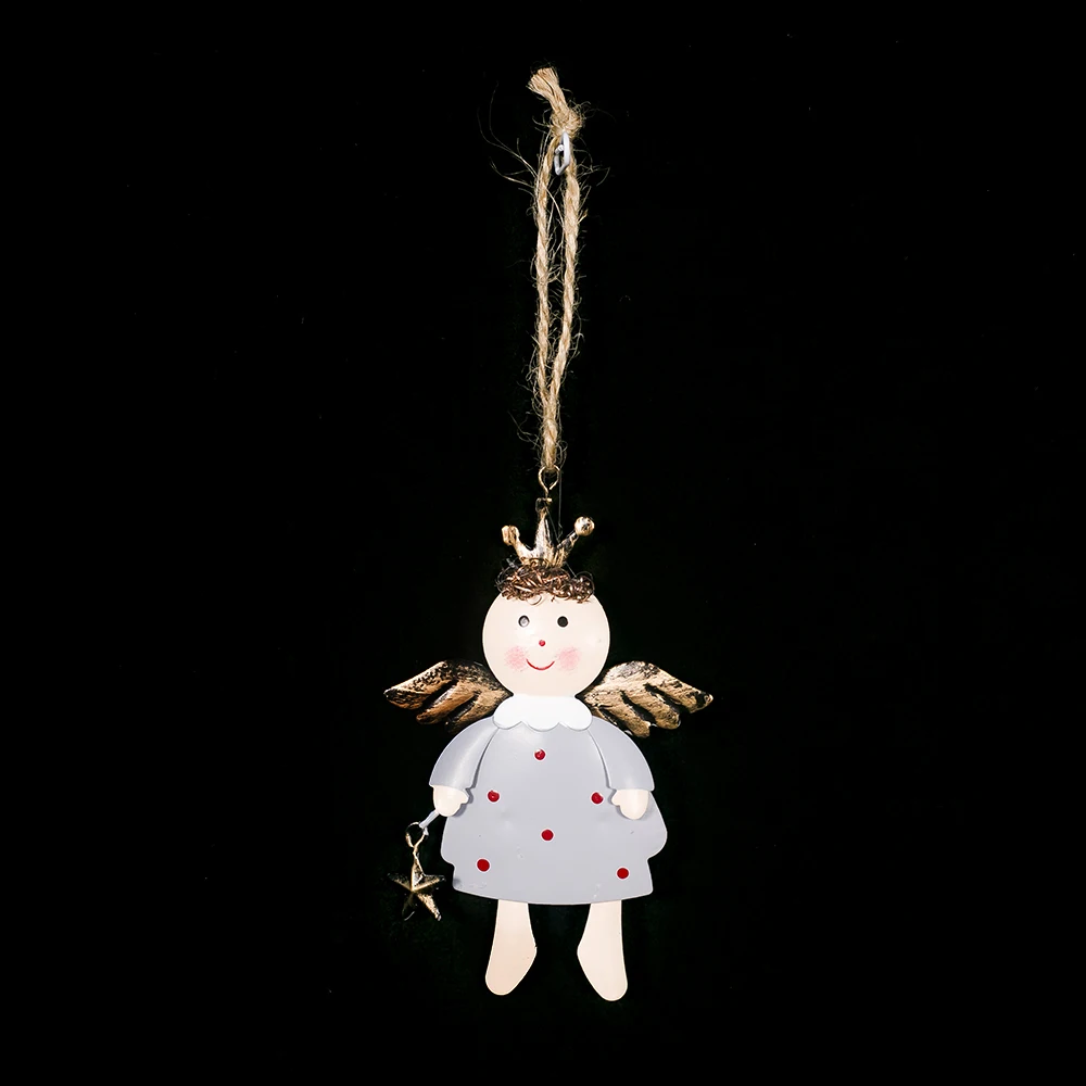 Милый металлический Ангел девочка кукла Рождественское украшение детская