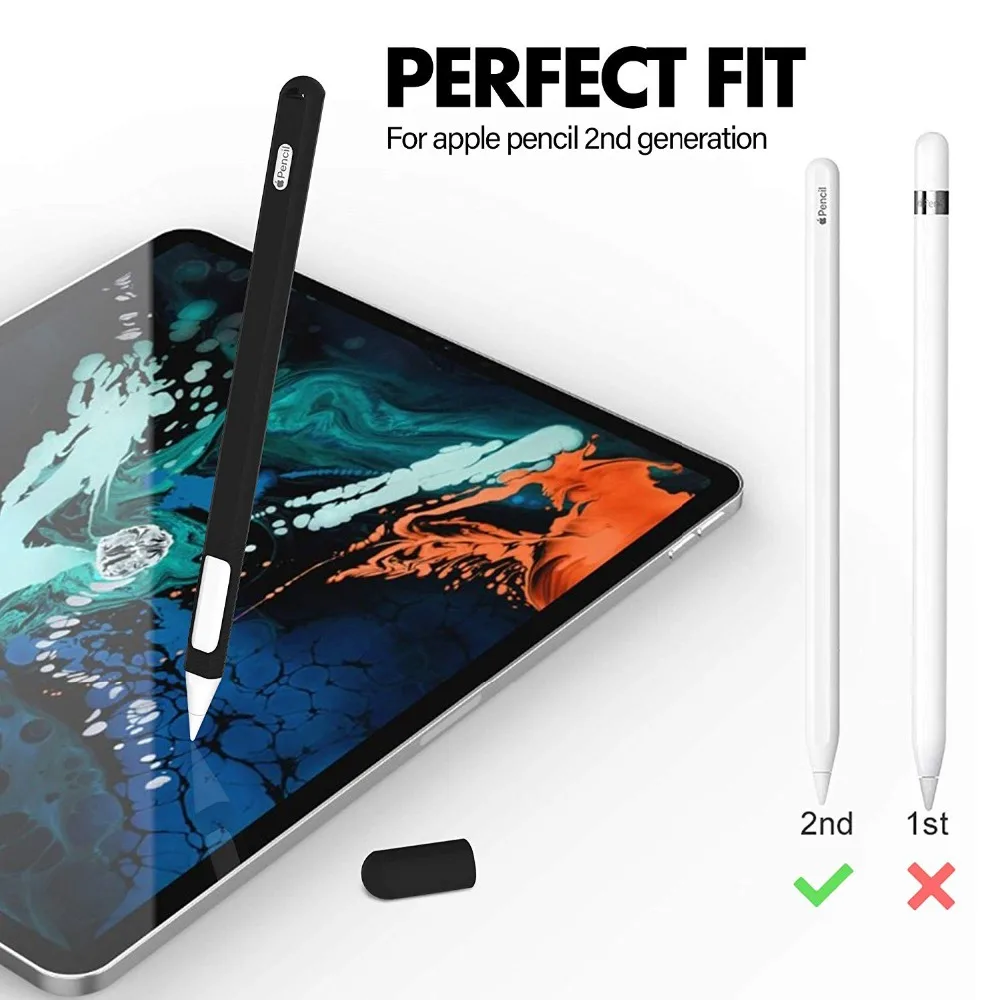Мягкий силиконовый чехол для Apple Pencil 2(2-го поколения) для iPad Pro 12,9 дюйма 3-го поколения для iPad Pro 11 дюймов