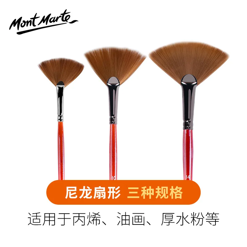 

Hair Brush 3 Sets of Lint Fan-Shaped Propylene Brush Studio with Watercolor Pigment Broad Brush Comprising a Row of Penshaped