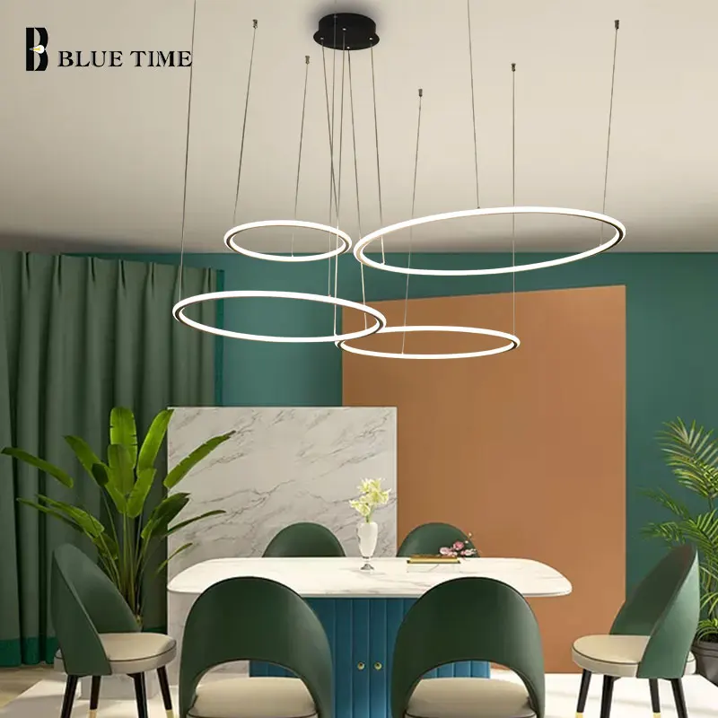 

Светодиодная люстра черно-белая, современный потолочный светильник для фойе, гостиной, столовой, кухни, спальни, светильники