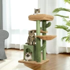 Игрушка для кошек, Когтеточка с деревянной рамой для прыжков и скалолазания, 6 видов, h124см
