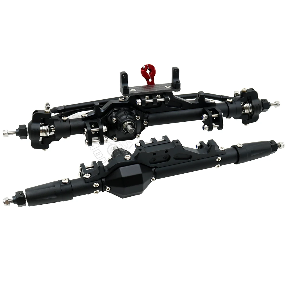 Eje delantero y trasero completo de aluminio en forma de diamante CNC, para 1/10 RC Crawler corredor de rocas Axial Wraith 90018 RR10 Capra 1,9 UTB-5
