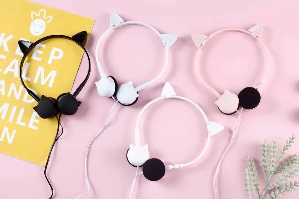 Милые уход за кожей лица наушники &quotКошка&quot через вкладыши Muisc стерео С