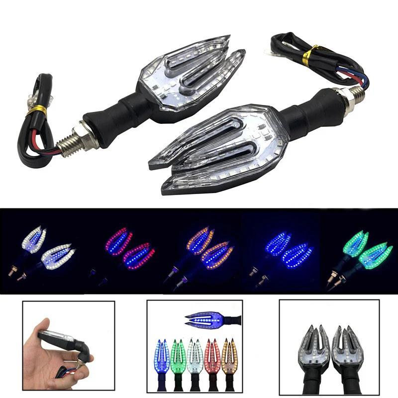 Универсальный мотоцикл 12V led Фонарь указателя поворота руля лампы номерных