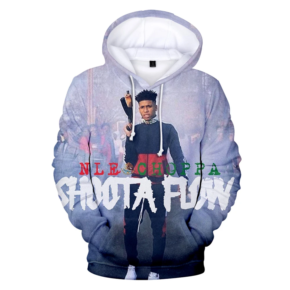

NLE Choppa Hoodies 3D Print High Quality Sweatshirts Men/women Harajuku Hooded Clothes Fashion Sweatshirts Pullover 3D Hoodie