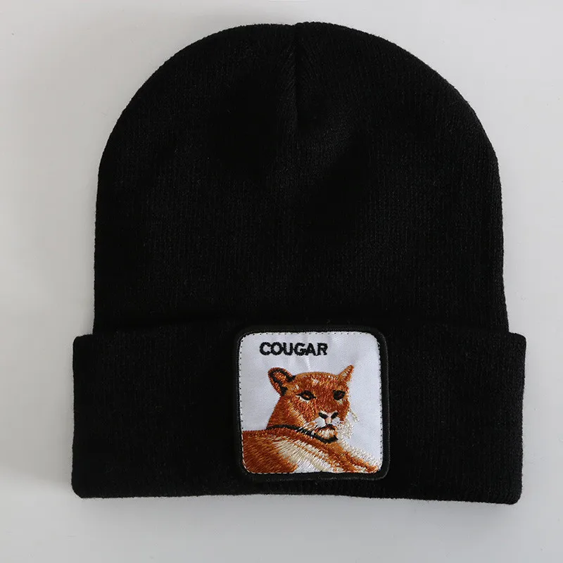 Вышивка шапочка с животными Кепка в стиле унисекс для женщин и мужчин эластичная