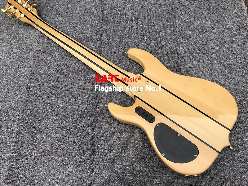 Высокая класс 6 string для электрической бас гитары верхушка дерева кленовый шпон